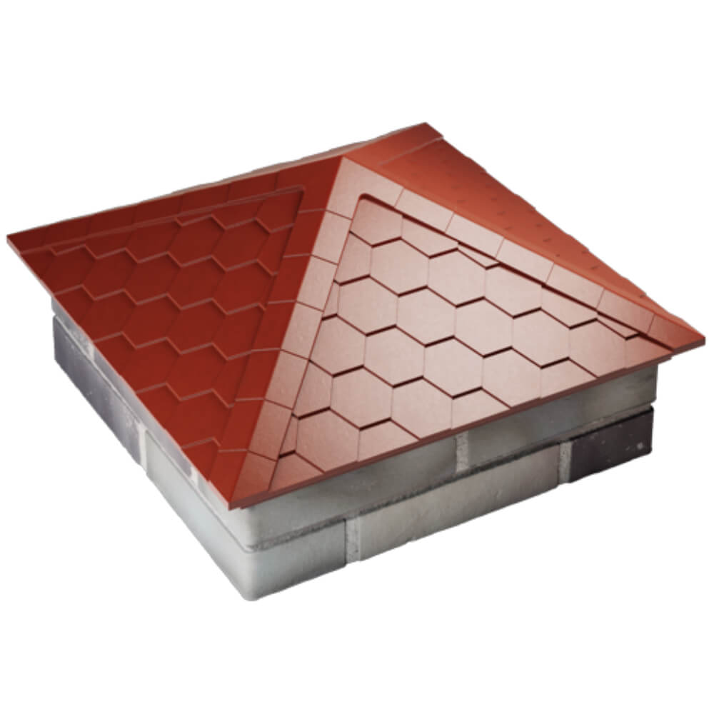 Колпак Zking Эверест Красный на столб 2х2 кирпича (535х535мм) Бийск фото